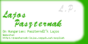 lajos paszternak business card